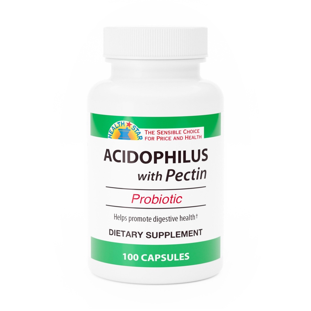 GeriCare Acidophilus s Pectin Probiotické kapsle, Optimalizuje střevní Flora, Digestivní Gut funkce, zvyšuje imunitní obranyschopnost, a posiluje kosti, 100 Počet (balení po 1)