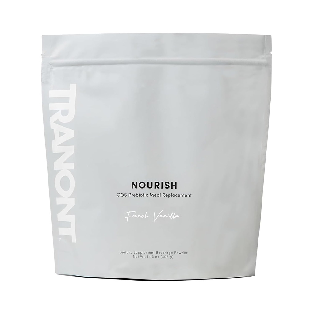 Tranont Nourish French Vanilla French 124; 14.3oz French124; Superfood & Protein Powder Mix for Health Skin, Digestion, and Energy French124; Plant Based Meal Replacement Shake with Vitamins, Minerály, & Prebiotics