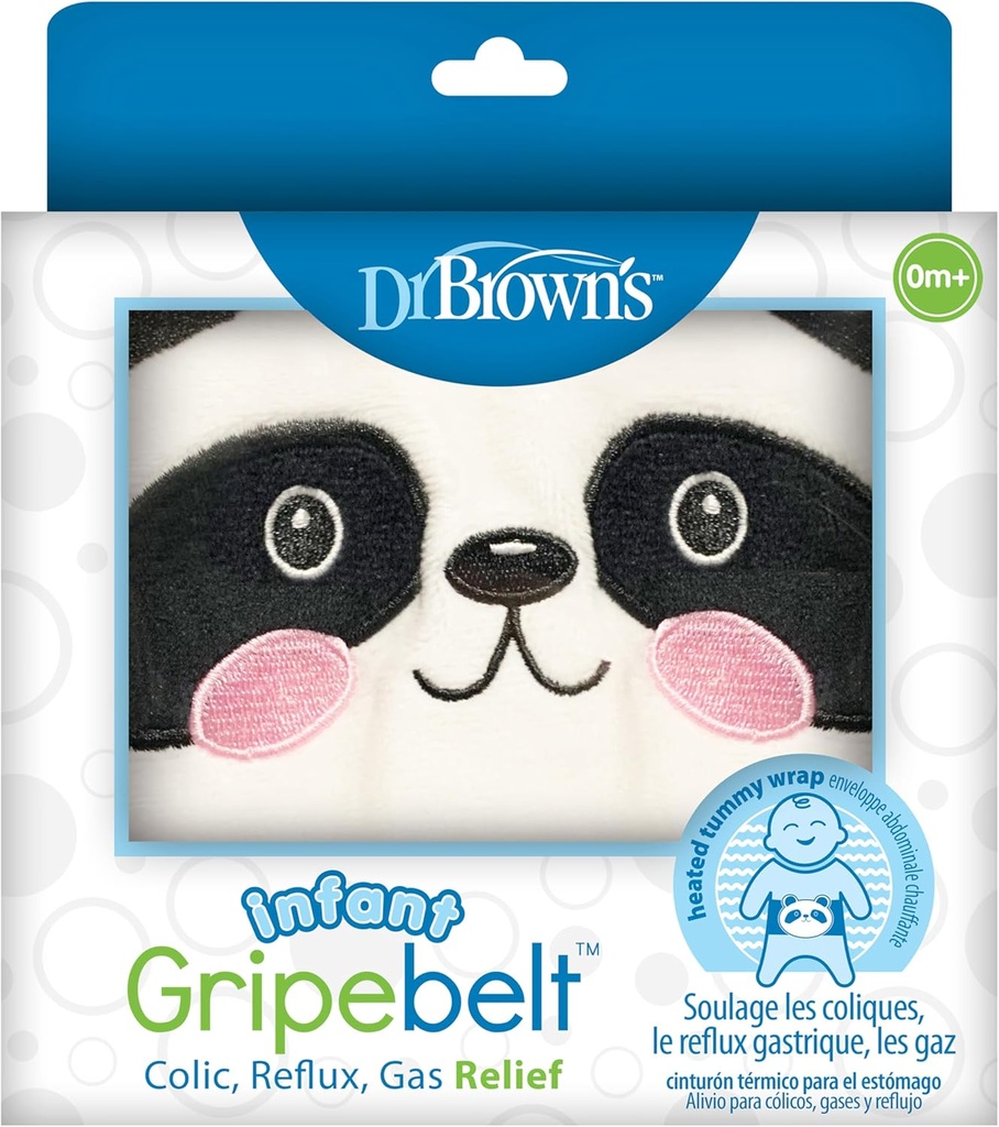 Hnědý dětský gripebelt vyhřívaný Belly Band, Soothethe Baby 's Tummy with Gentle Warmth and Compression, Panda, 0m +