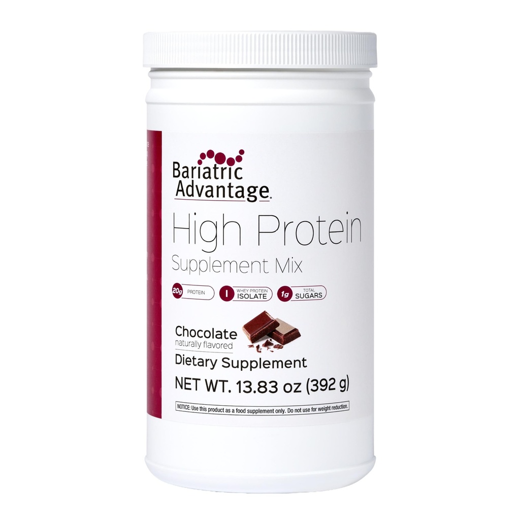 Bariatrická výhoda High Protein Supplement Mix, 20 Grams Whey Protein izolát Nízký cukr se 100 kalorií per Serving - Čokoláda, 14 Služení