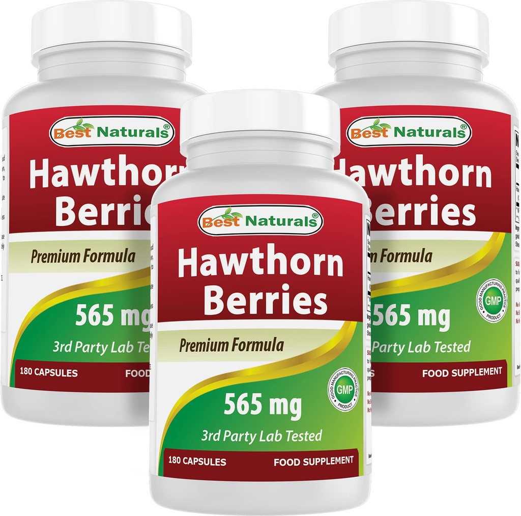 Nejlepší Naturals Hawthorn Berry 565 mg 180 Kapsle (180 Počet balení po 3)