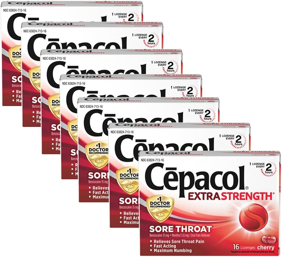 Cepakol Maximální síla hrdla kapka Lozenges, třešně, 16 Počet (balení po 7)