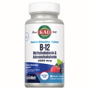 Kal Vitamin B12 Methylkobalamin a Adenosylkobalamin 2000 mcg Active Melt, B12 Energetické doplňky, Metabolismus, Nerve, Podpora červených krvinek, vysoká absorpce, přírodní Berry, 60 Serv, 60 Mikro tablety