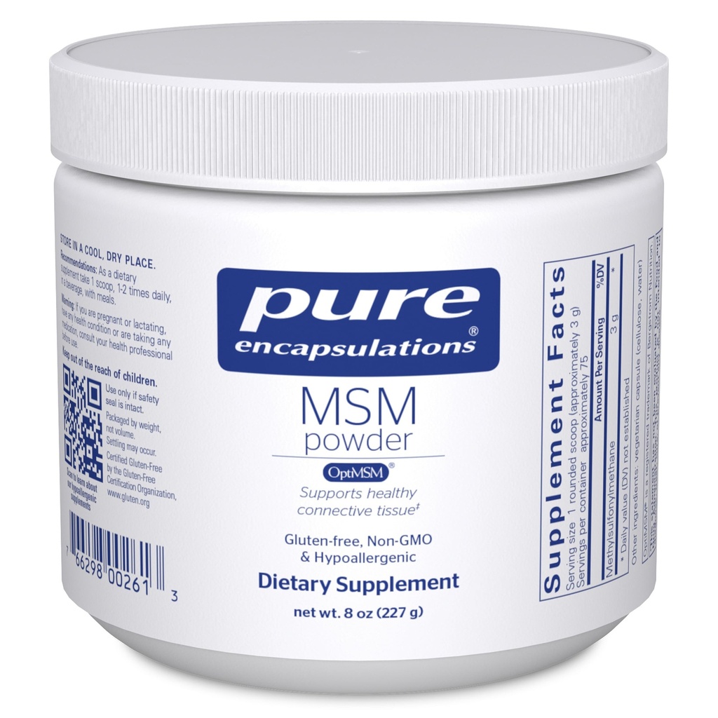 Čisté enkapsulace MSM prášek 124; hypoalergenní dodatek podporuje společné, imunitní a respirační zdraví 124; 8 Ounces