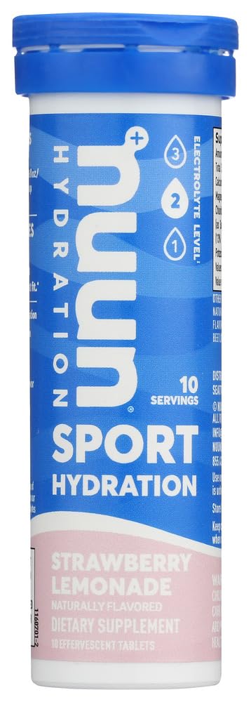 Nuun Hydratace: Strawberry Lemonade Electrolyte Drink Tablets (2 Tubes z 10 Tabs)