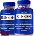 (2 Pack) Blue Steel Gummy pro muže, Denní výživa na zvýšení sebevědomí a celkové zdraví, Všechny přírodní doplněk k podpoře špičkové výkonnosti, Oficiální Muž Gummy, BlueSteel Recenze (120 Gummies)