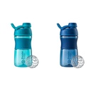 BlenderBottle 20-Ounce SportMixer Protein Shaker Lahve s BlenderBall Wire Whisk, Navy a Teal