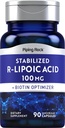 Piping Rock stabilizované R- Lipoic Acid 100mg Acid 124; 90 Kapsle 124; s Biotin Optimizer Az124; Non- GMO, gluten zdarma dodatek