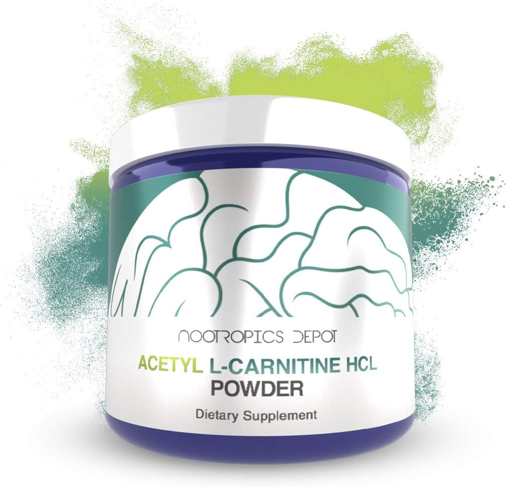 Nootropics Depot Acetyl L- karnitin Powder 124; HCL formulář 124; 125 Grams Př