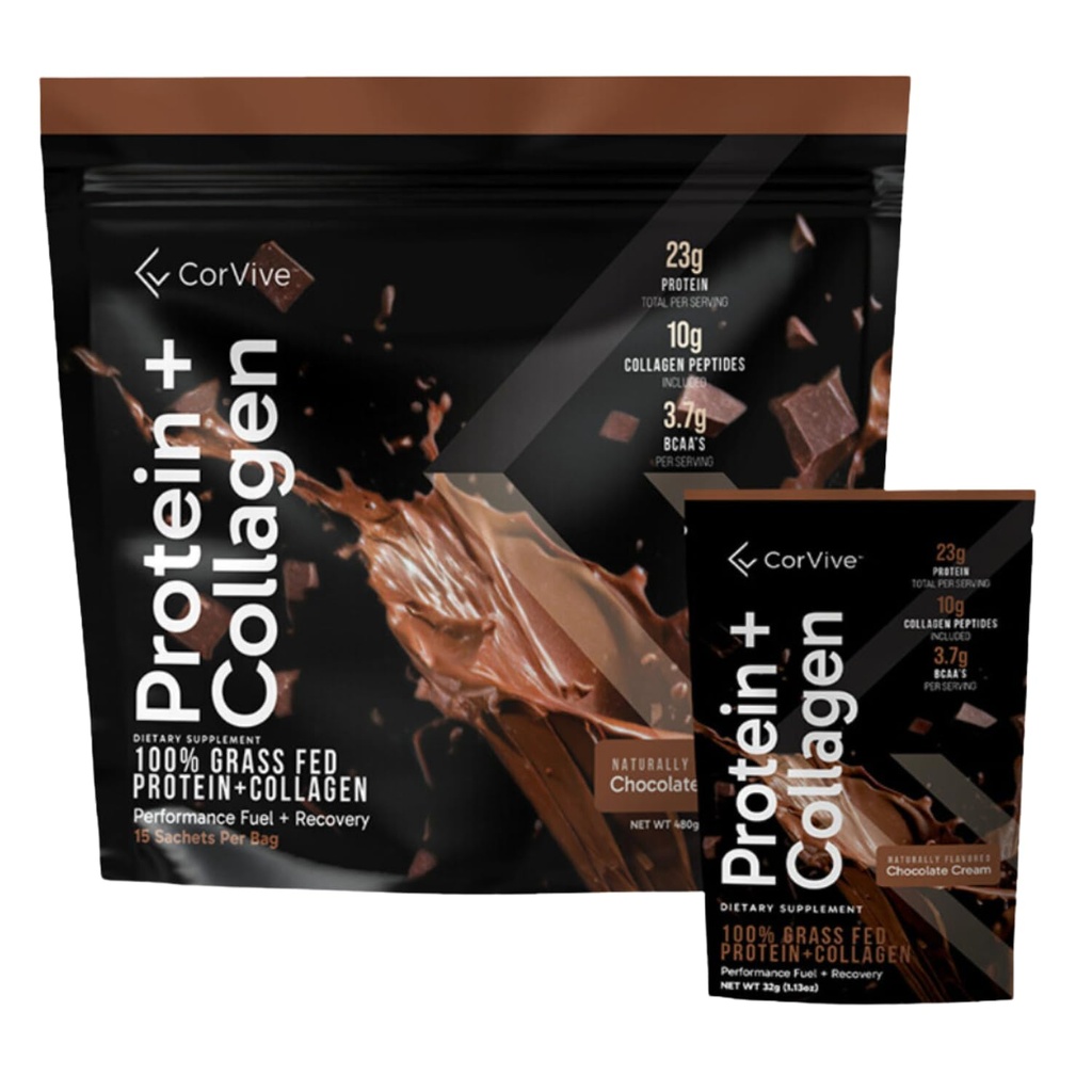 Protein + kolagen prášek 124; 23g protein (Grass- Fed Whey + kolagen)