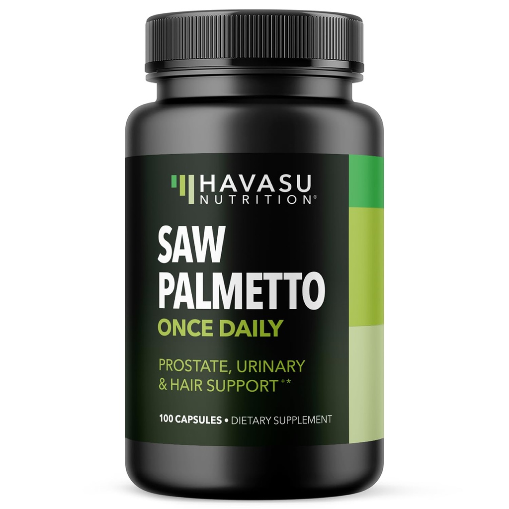 Saw Palmetto pro muže Prostate Health dodatek k podpoře funkce močového traktu - 500mg per Serving - 100 Počet - DHT Blocker Vlasové vitamíny - Vegan, Non- GMO kapsle, přes 3 měsíce dodávky