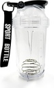 Láhev s míchačkou, 500ml / 16oz, Myčka nádobí Safe, Shatterproof, Přenosný Pre Workout Whey Protein Drink Cup, Směsi koktejlů Shakes, dárky pro muže ženy, bílý slon dárky pro dospělé