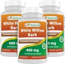 Nejlepší Naturals White Willow Bark 400 mg 180 Kapsle (180 Počet (balení po 3))