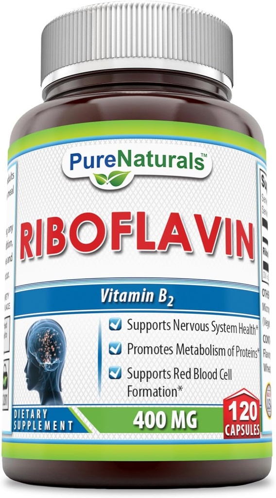 Čisté Naturals Riboflavin 400 Mg 120 Kapsle