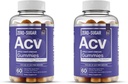 Základní prvky Zero- Cukr ACV Jablečné octové gumy z "The Mother" - Naturally-Sourced, Vegan ACV gumy s chromem 60 Počet (2-Pack)