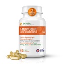 INVITA L- methylfolát + B Balance - 5- MTHF, B6, B2 & B12 Methylkobalamin B Complex - 60 Kapsle - Profesionální síla aktivní methylfolát - bez GMO, bez glutenu, bez filtrů (7, 5 mg)