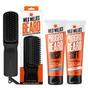 Wild Willies Beard Grooming Kit - Beard Straightener pro muže, PROGRO - Opevněné biotin & kofein pro růst vlasů, mytí, Hydratace - Ionic 2in-1 vyhřívaný Comb Brush, Made in USA