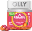 OLLY Collagen Gummy prstence, podporuje pokožku elasticita a pevnost, 2.5g Kolagen, Klinicky testované, Peach, 15 Day Supply - 30 Počet