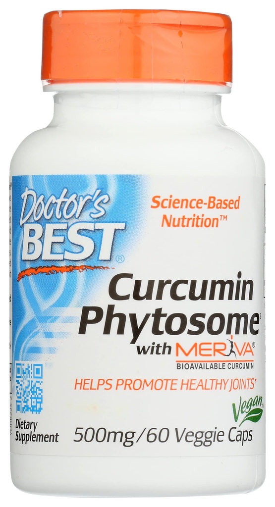 Lékaři Nejlepší Curcumin Phytosome s Meriva, Non- GMO, Vegan, 60 Veggie kapsle (balení po 1)