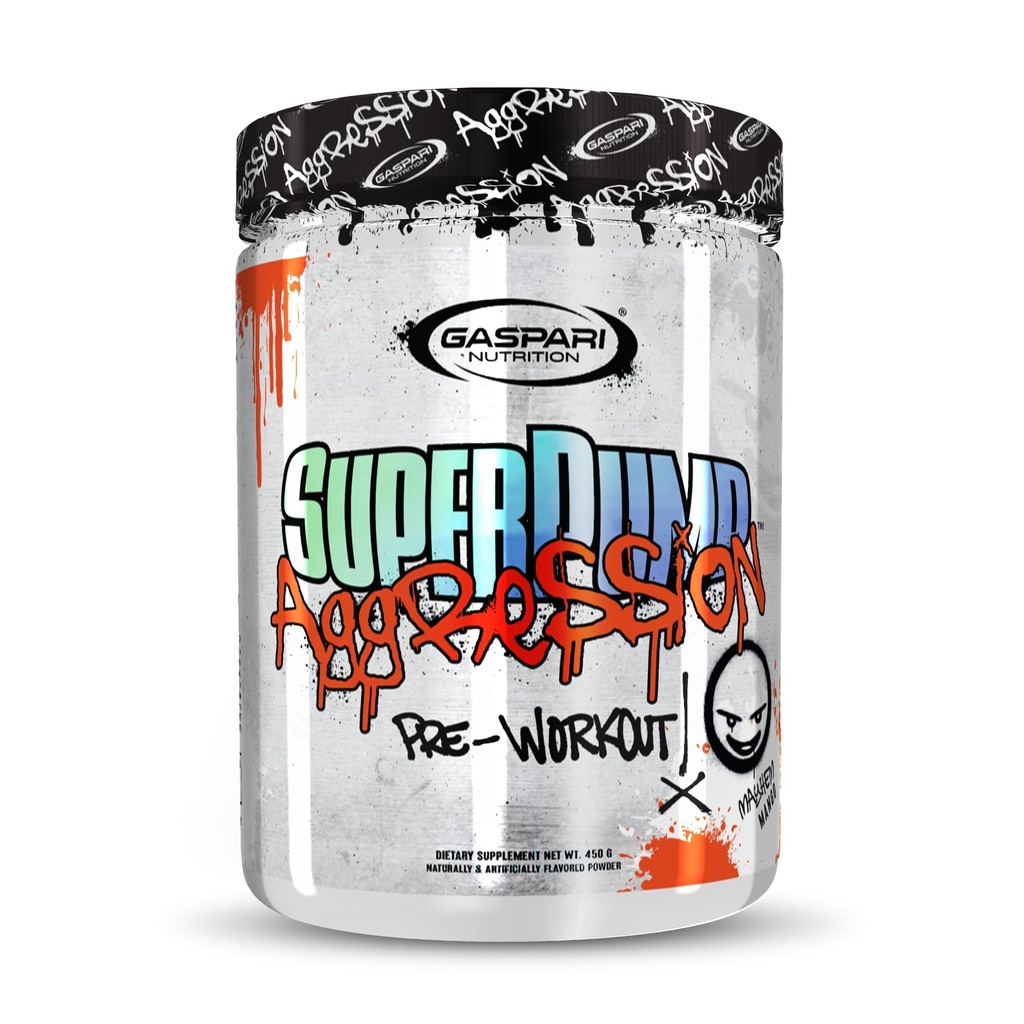 Gaspari Nutrition SuperPump Aggression Pre- Workout: Energy, Focus, Endurance and Recovery, with creatine and Caffeine (25 Servings, Mayhem Mango)