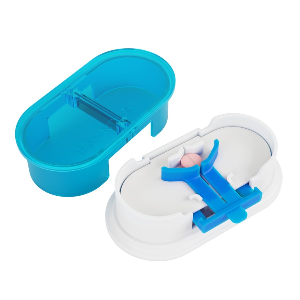 EQUADOSE Pill Cutter, Profesionální Medical Pill Splitter pro velké, malé a malé pilulky, dvojité nerezové ocelové čepele & Centry zařízení, Ideální pro řezání tablet, Vitamíny v polovině nebo čtvrtě