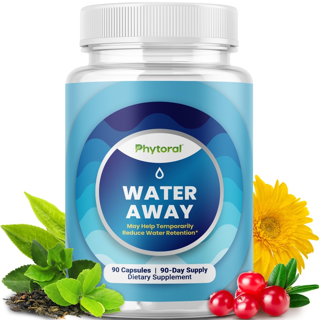 Vodní retenční pilulky pro ženy a muže - Bylinné Diuretické doplňky - Fluid Retention Dodatek s Pampeliška Leaf Extract & Green Tea for Bloating Relief - Prášky pro Nohy & Nohy Otok - 90 Počet