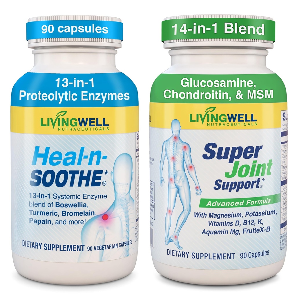 HEAL- N- SOOTHE a Super společná podpora - Přírodní společné doplňky