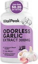 Odorless česnek Extract - Allicin- Rich 300 mg bylinné česnekové doplňky pro srdce, játra, a imunitní podpora I Non- GMO, gluten- Free, Vegan - 90 Česnek Kapsle