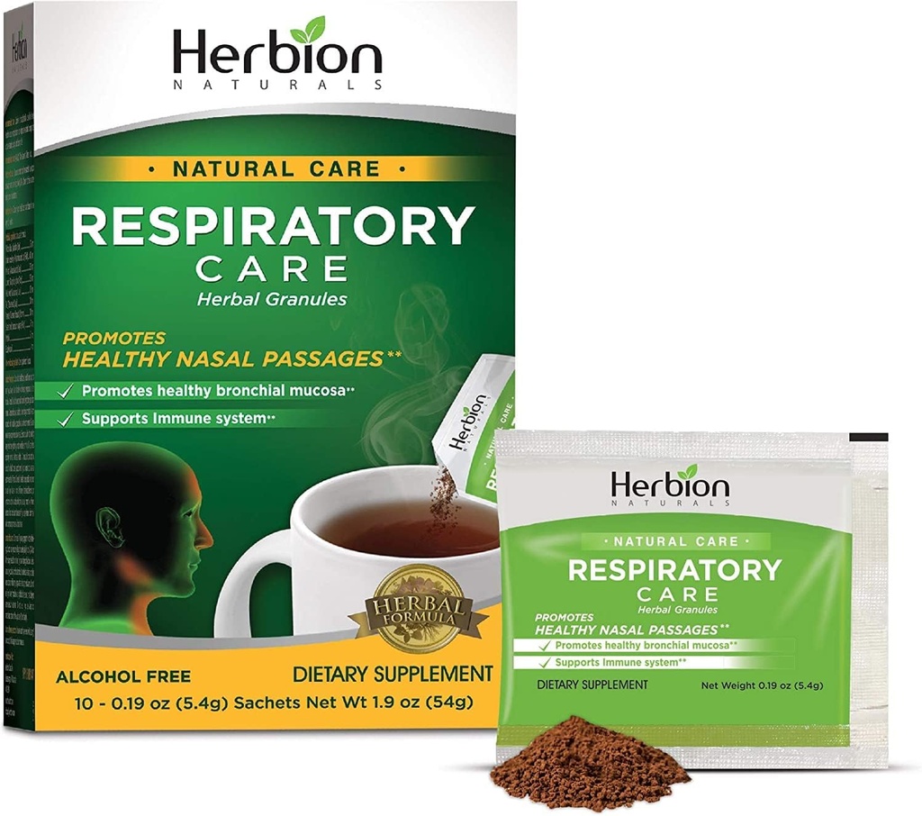 HERBION Naturals Respirační péče Bylinné granule 10 Ct, pro celou rodinu, zdravé respirační funkce, uvolňuje kašel, 10 Počet, balení po 1
