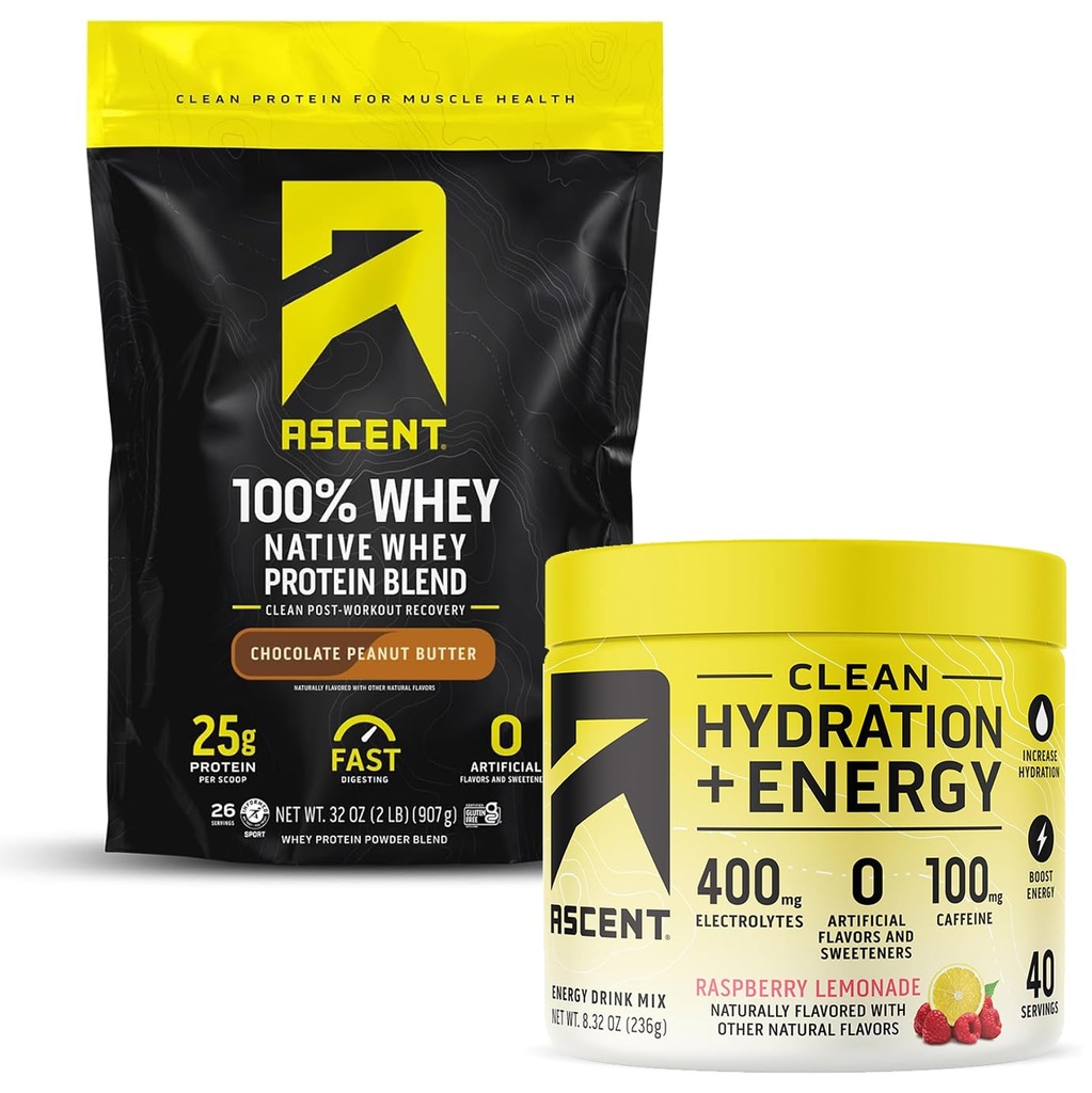 Chocolate Arašídové máslo 2 lb & Hydration + Energy Electrolytes, Malina Lemonade 40 Služeb