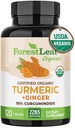 Turmerický dodatek Extra síla 2265mg - Kurkumin dodatek w / BioPerine Black Pepper - Nádorové a zázvorové doplňky, 95% kurkuminoidy, podporuje imunitní a společné zdraví, 120 Caps