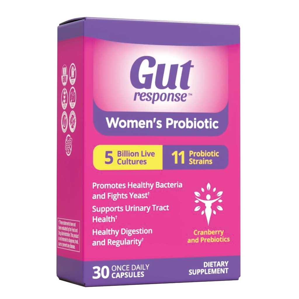 Ženský probiotický, Pohlcuje trávicí stárnutí, zvyšuje imunitní systém, podporuje UT & feminin zdraví, Cranberry Extract, Non- GMO, gluten zdarma & Soy zdarma, 5 miliard CFU, 30 Kapsle
