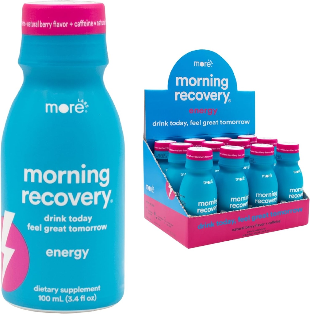 Morning Recovery, Electrolyte s energií, Mléko Thistle Drink Proprietární Formulace Hydrate při pití, Vysoce rozpustné kapalné DHM, Non GMO, Vegan, gluten- Free, Berry, Balení 12