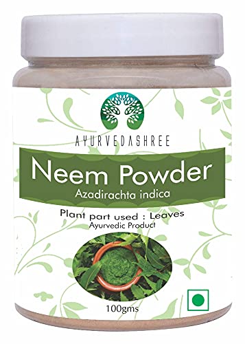 Neem Leaf Powder 100 Gm Credi124; Azadirachta Indica Credi124; Wild Created Neem Leaf Powder Credi124; Very Bitter Neem Supplement for Skin Hair and Detox Creditor 124; non GMO, Gluten Free, Vegan