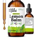 Wild & Organic Lemon Balm Drops - Relaxační Lemon Balm Leaf Extract Supplement - Calming Melissa Officinalis tinktura - Vegan, Cukr & Alcohol- Free - 2 fl oz