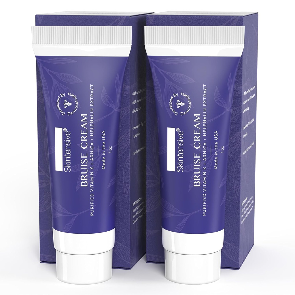 SKINTENSIVE Arnica Bruise Cream for Thin Skin - hydratační krém, vitamín K C a E, obnova kůže, 1 oz (2 balení)