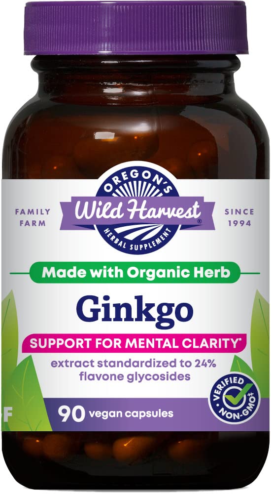 Oregon 's Wild Harvest Non- GMO Ginkgo Kapsle - 90 Počet