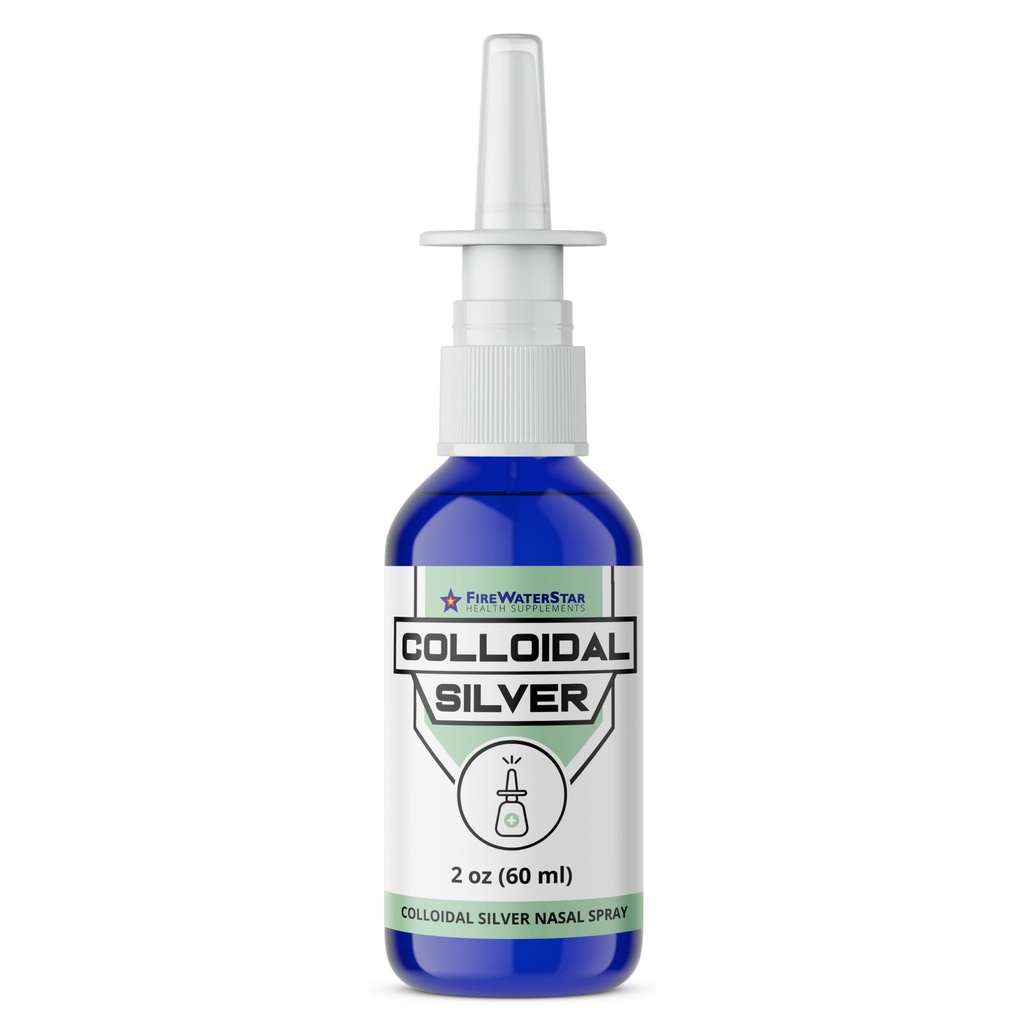 FWS Koloidní stříbro Nasal Spray - 2oz - Ultra Fine Silver Mist - 50 ppm - 99.99% Čistota - Sinus Relief - Pomáhá se suchým, podrážděným, Stuffy Nose - Podpora imunitního systému - pro dospělé a dospívající