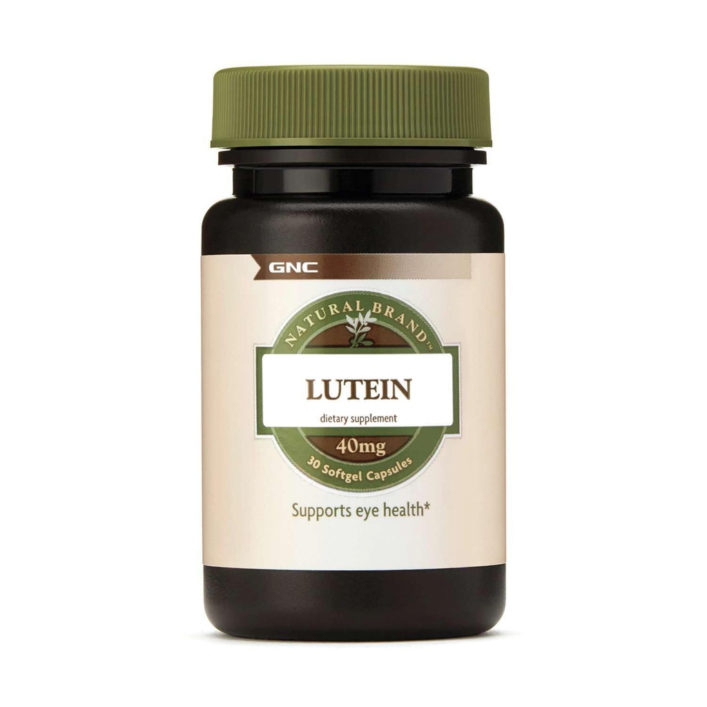 GNC Natural Brand Lutein 40mg, podporuje oční zdraví, 30 Softgels