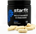 STARFIT - Nicotinamid D- Riboside, Booster NAD +, Energy & Focus Dodatek, Anti- Aging Cellular Support, 90 Kapsle