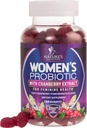 Probiotika pro ženy gumové s brusinkou - 6 Premium proužky pro PH bilance, stravovací zdraví, Vaginální a imunitní podpora, 3 miliardy CFU, Ženské probiotické žvejkačky pro zdraví žen - 120 gumy