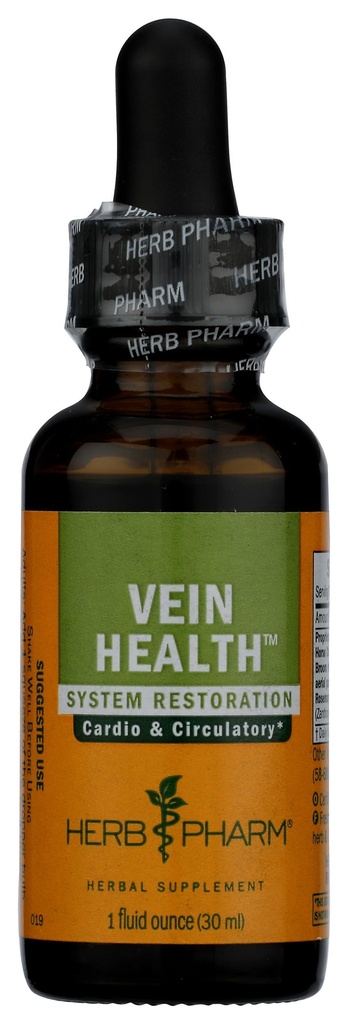 Herb Pharm Vein Health Liquid Herbal Formule pro podporu kardiovaskulárního a oběhového systému, 1 Fl Oz