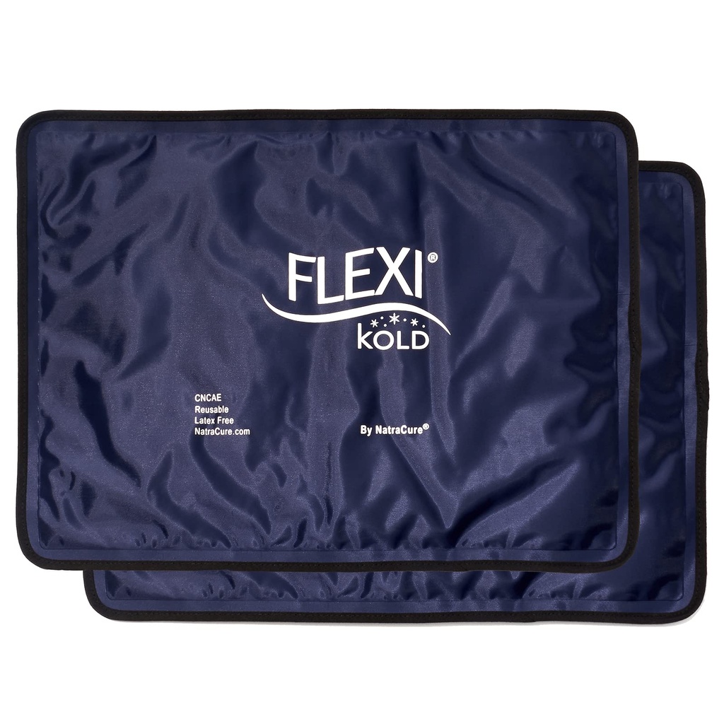 2 FlexiKold Gel Ice Packs (Standard Large: 10.5 "x 14.5") - opakovaně použitelné studené balení pro zranění, pro bolest zad, Migréna Relief Pad, Po operaci, Poporodní, Bolest hlavy, Rameno - 6300-COLD 2PK