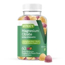 Viteey Magnesium Gummies pro dospělé - 170mg magnesium Citrát Gummy pro klid, spánek, Nerve a podporu svalové funkce - Vegan, Gluten Free - 60 Počet