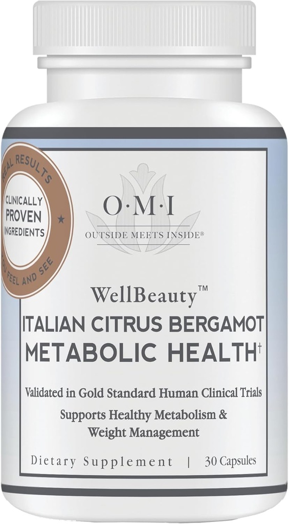 WELLBEAUTY Italské Citrus Bergamot Metabolické zdraví, cena Vítězný kardiolog vyvinutý na podporu zdravé cholesterol a triglyceridové úrovně již v normálním rozsahu, 7 klíčových polyfenolů, 30- denní dodávky