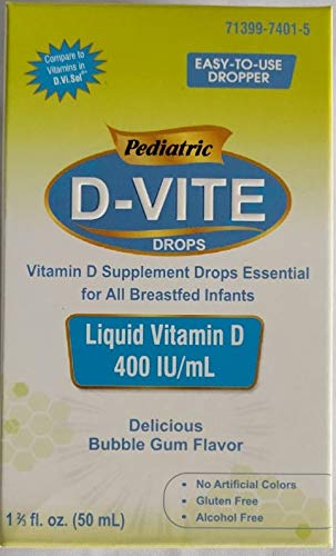 Pediatrická D- Vite Liquid Vitamin D 400 IU / ml (50 ml) - Bubble Gum Flavor