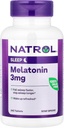 Natrol Melatonin pomáhá vám pád spánku rychlejší pobyt v spánku delší absorpce 100 Vegetarian 3mg, (Tablety), 240 Počet