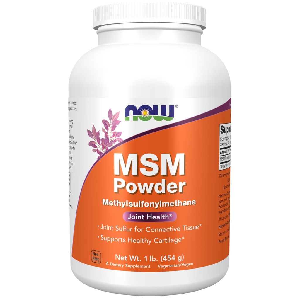 Nyní Potraviny Doplňky, MSM (Methylsulfonylmethan) Prášek, Podporuje zdravé chrupavky *, Společné zdraví *, 1- Pound