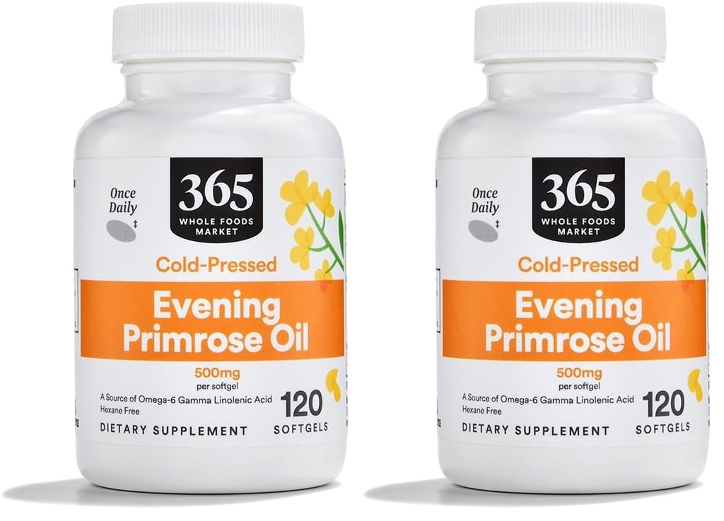All Foods Market, Evening Primrose Oil 500Mg, 120 Softgels (Balení po 2)