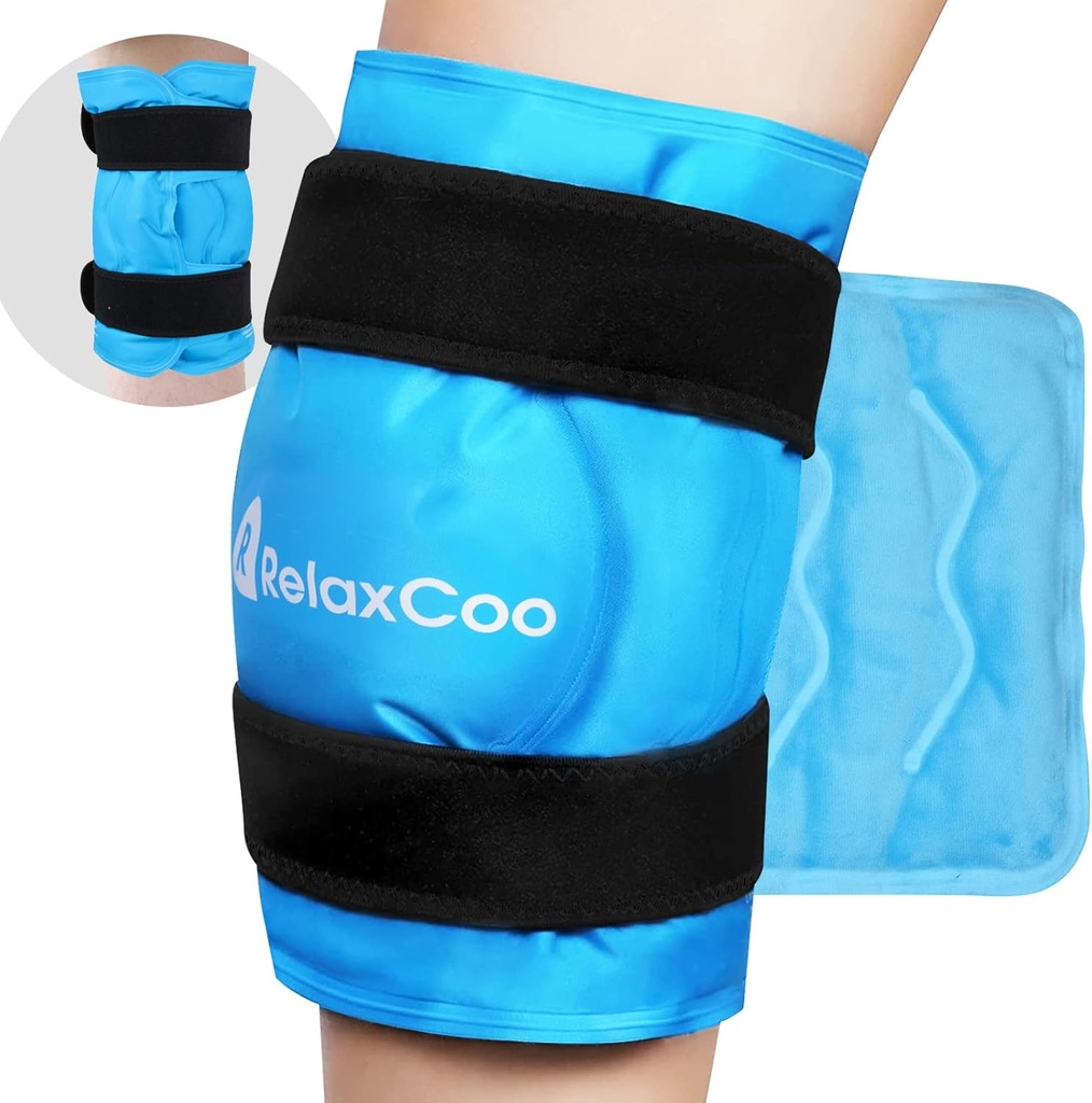 XXL Knee Ice Pack Wrap, opakovaně použitelné studené balení pro kolena zranění bolest a otoky